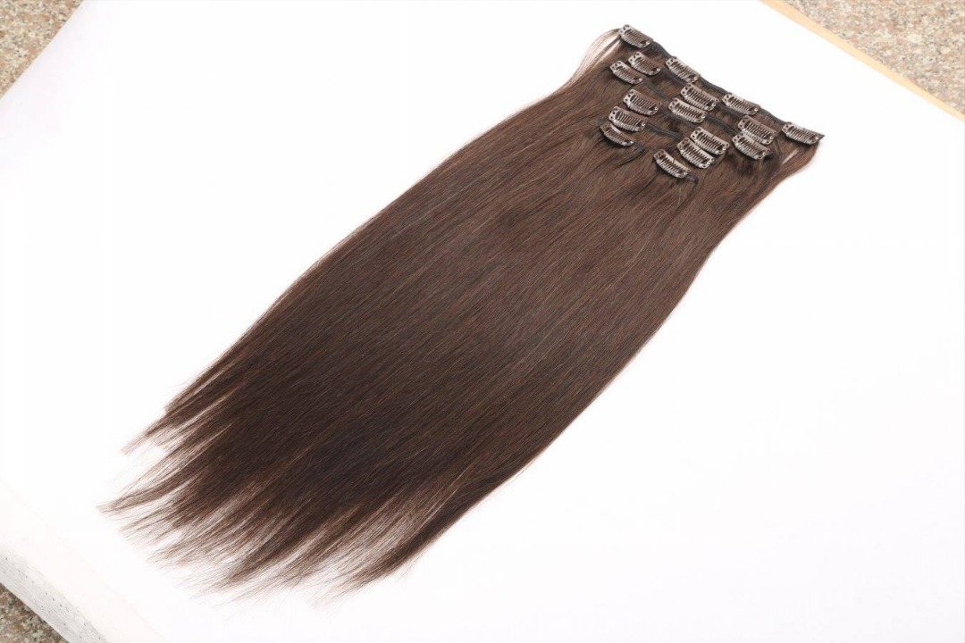 Premium 100% Virgin Human Hair Clip Extensions – Amber Hair